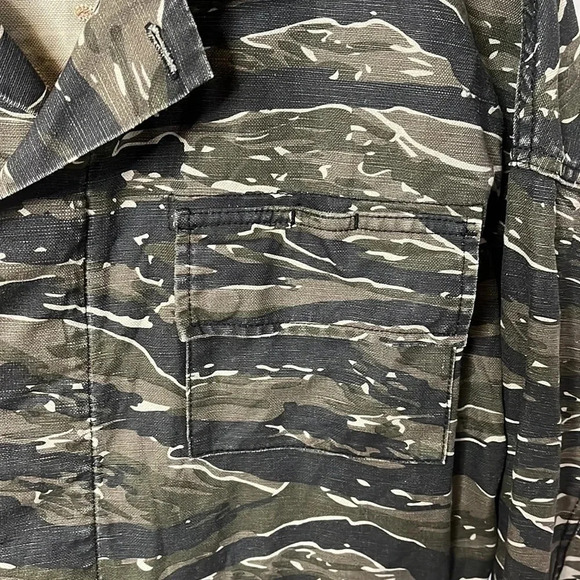 CURRENT/ELLIOT Fatigue Army Jacket Pockets, Size L - Picture 6 of 12